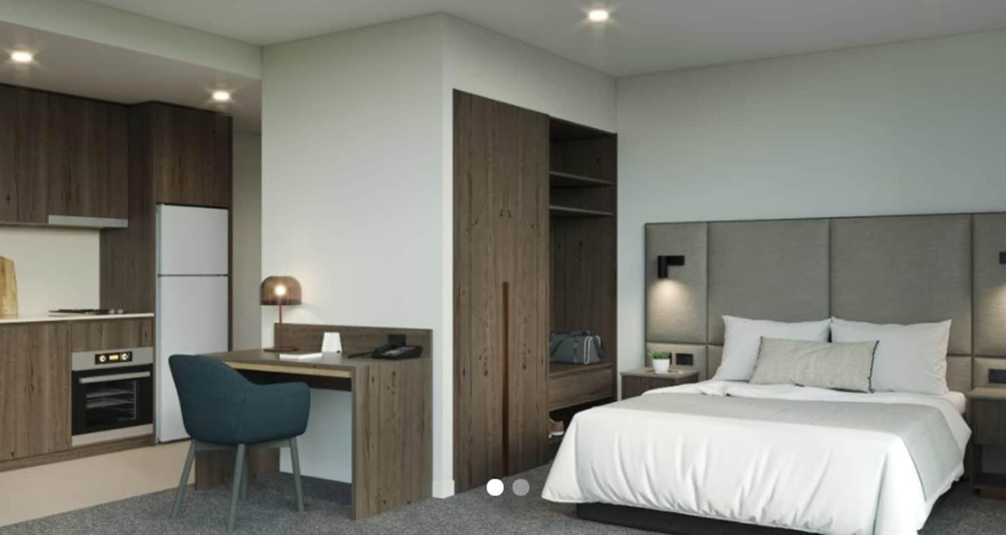 Oakwood Premier Melbourne Apart otel Dış mekan fotoğraf A typical bedroom at the hotel