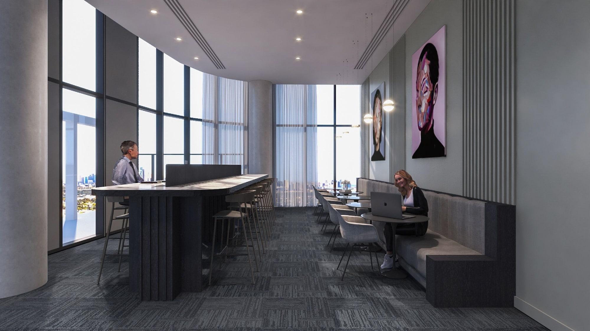 Oakwood Premier Melbourne Apart otel Dış mekan fotoğraf The lounge at the airport