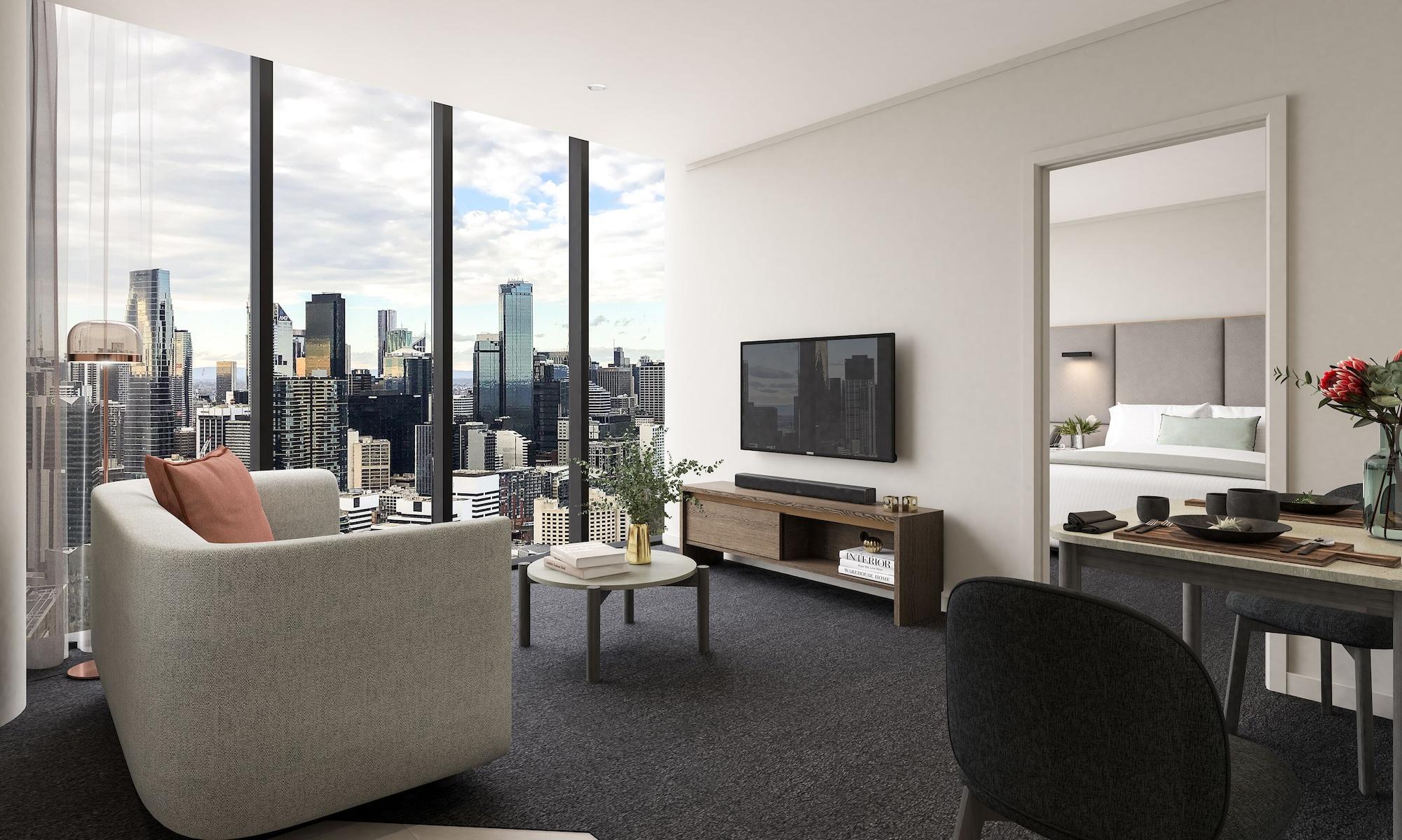 Oakwood Premier Melbourne Apart otel Dış mekan fotoğraf The interior of a typical apartment