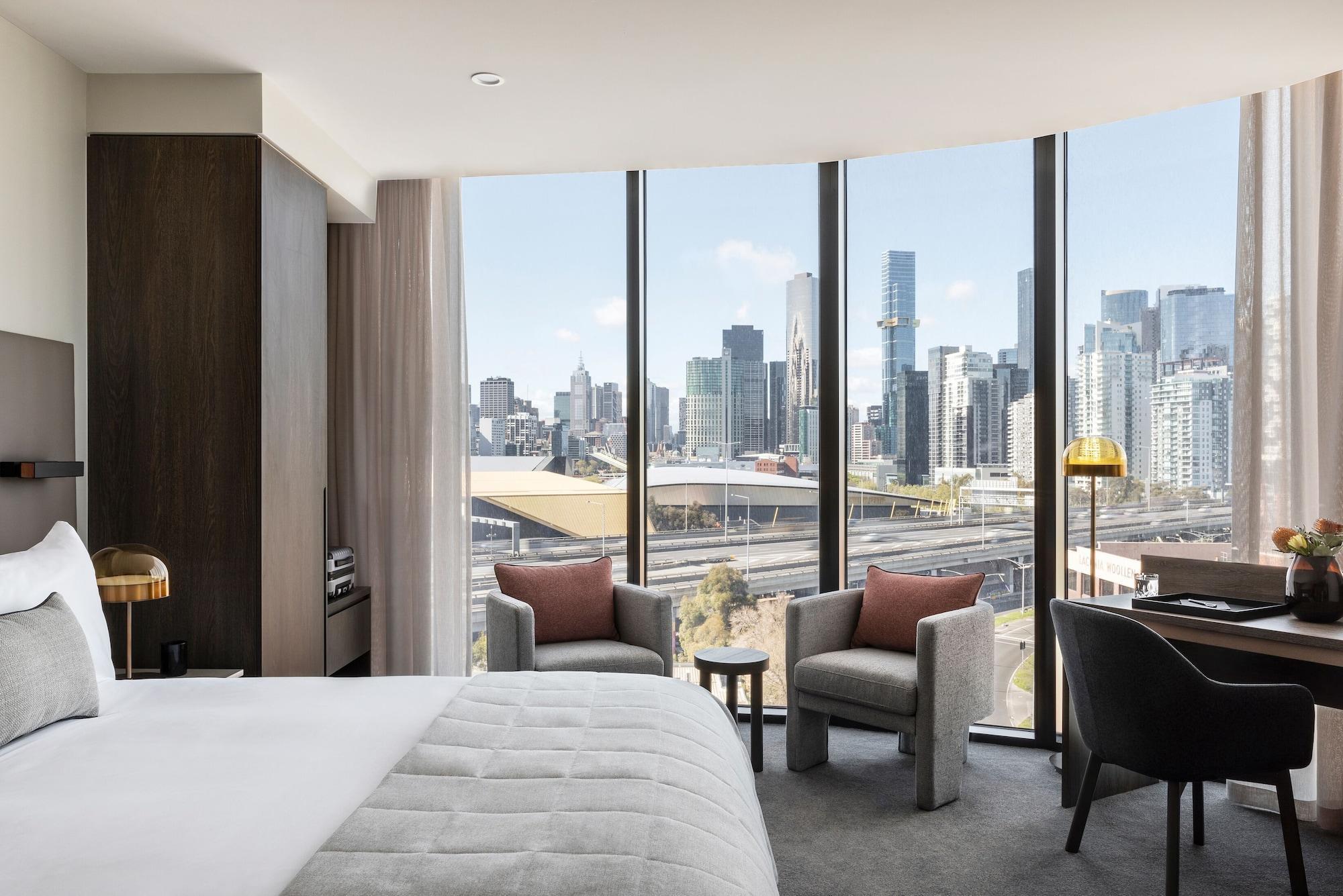 Oakwood Premier Melbourne Apart otel Dış mekan fotoğraf A guest room at the Westin Melbourne